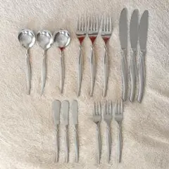 5種15点セットホテル仕様18-8ステンレス高級カトラリーまとめ売り