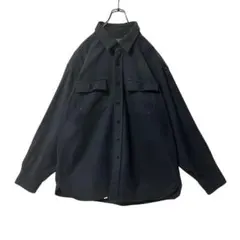 【L.L.BEAN】90s USA製 L/S シャツ ブラック 無地 XLサイズ