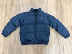 ポロ ラルフローレン ネイビー ダウンジャケット 肉厚 ポニー刺繡 120cm