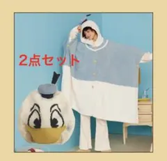 ジェラートピケ ドナルド　ポンチョ 給水キャップ　ディズニー コラボ