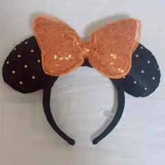 ディズニーランド　ミニーちゃん　カチューシャ オレンジ