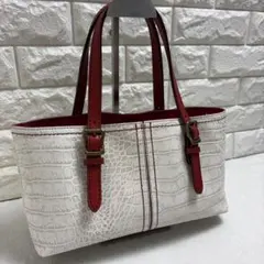 アプローズSAFARI series 型押し横型 クロコ レザー ワイド トート