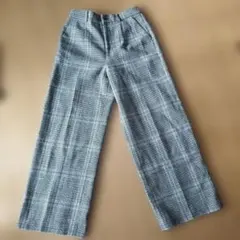 チェック柄 ワイドパンツ サイズ40