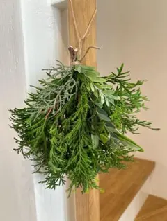 【数量限定】クリスマス　スワッグ　リース　ドライフラワー　コニファー　ナチュラル