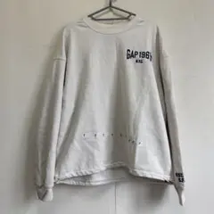 Gap ヴィンテージソフト 裏起毛 トレーナー ホワイト系 L