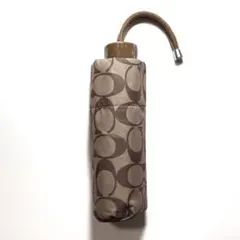 COACH 折り畳み傘 シグネチャー柄 ロゴプリント
