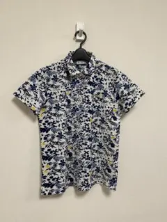 adidas golf ボタニカル柄 半袖速乾ポロシャツ