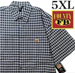 90' s 〜00' s 5XL 新品FB COUNTY 半袖チェックシャツ