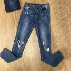 GORGE スキニーデニム ダメージ加工