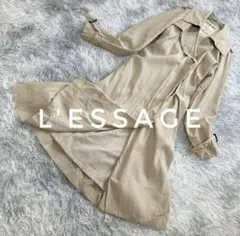 【匿名配送】L'ESSAGE ヴィンテージ　トレンチコート　ベージュ　麻混のサムネイル