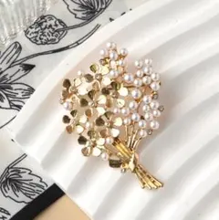 花束　ブローチ　パール　スーツ　フォーマル　入園　入学　結婚式　卒園　卒業