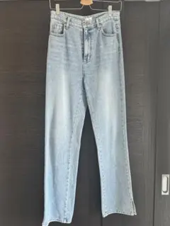 CANAL JEAN Via.J サイドスリットデニムパンツ ライトブルーのサムネイル