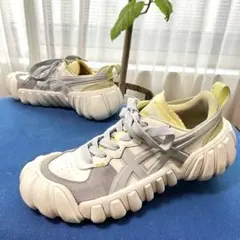 オニツカタイガー デンティグレ LS ホワイト グレー イエロー 28cm