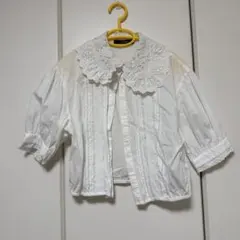 w closet ホワイトレース襟シャツ 半袖のサムネイル