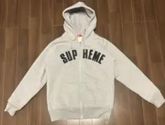 Supreme グレー ジップアップパーカー 2008年　希少　アーチロゴ