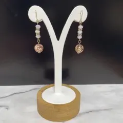 ハンドメイド フラワーモチーフ ピアス no.1