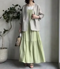 DouDou オーガンジーノーカラージャケットのサムネイル