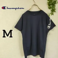 Champion ネイビー Tシャツ 半袖トレーニングシャツ ダブルドライ M
