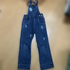 韓国服 デニムオーバーオール 星付き 120cm