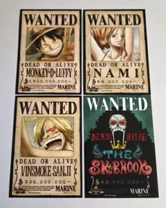 ワンピース　手配書　ブロマイド　4枚セット