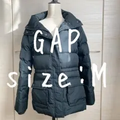 GAP ギャップ　中綿　ダウン　ジャケット　黒　ブラック　M 秋　冬　防寒　上着