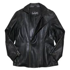 Zip Leather Jacket Y2K Unisex 00 ARCHIVE