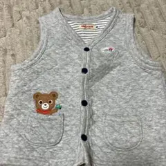 miki HOUSE ベビーベスト M グレー