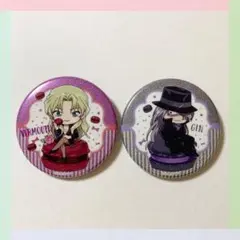 名探偵コナン ジン ベルモット ハート型缶バッチセット - メルカリ