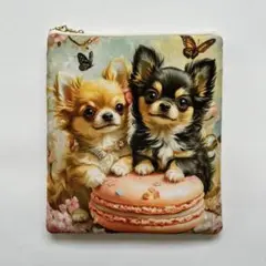 ハンドメイド　チワワ　ポーチ