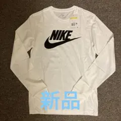 NIKE ロングスリーブ Tシャツ ホワイト ブラックロゴ　Sサイズ 新品
