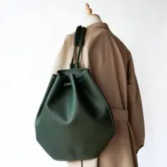Old Coach Green Leather One Shoulder Bag