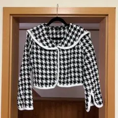 Dazy チェック柄 クロップドジャケット XL