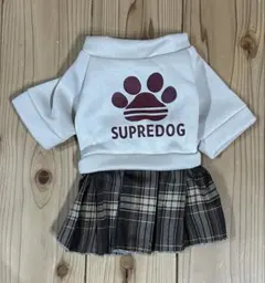 犬服 チェック柄スカート