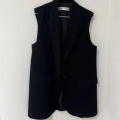 ZARA ブラック ノースリーブジャケット
