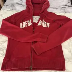 Abercrombie & Fitch ジップアップパーカー レッド M