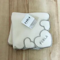 FURLA タオルハンカチ ハート ホワイト ギフト