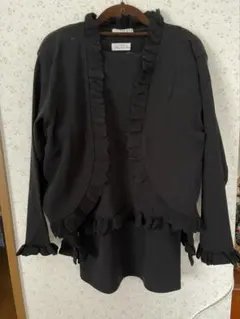 未使用品★ブラックフリルセットアップ