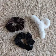 モフモフシュシュ＆フワフワヘアクリップ　3個おまけ付き