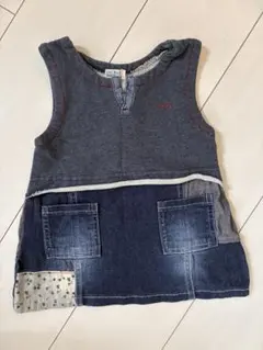 RAG MART デニム切替ワンピース 80cmのサムネイル