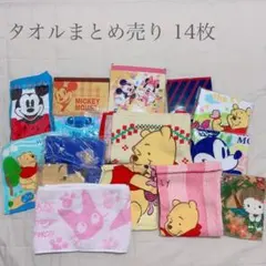 キャラクタータオルまとめ売り ディズニー 14枚セット 保育園 入園準備
