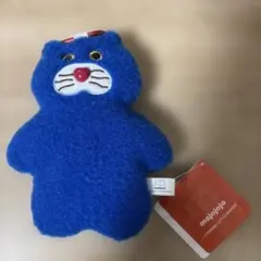 未使用　mojojojo　猫　ねこ　ネコ　青　カラビナ付き　ぬいぐるみ　ポーチ