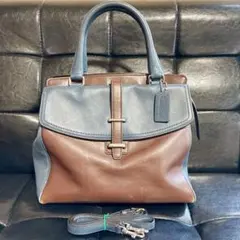 コーチ レガシー　ツートーン　2way サウス　サッチェル　ウィズ　ハスプ 希少