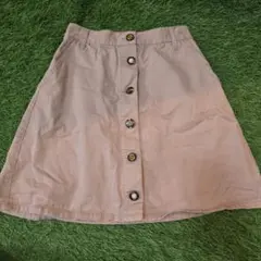 ピンクベージュスカート　ボタンかわいいのサムネイル