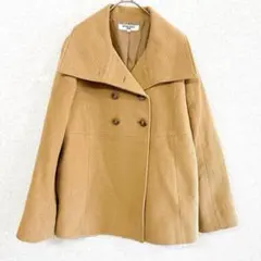 ナチュラルビューティーベイシック【M】コート 2way ベージュ 羊毛 アンゴラ