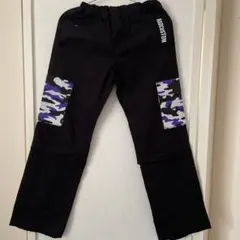 RADCUSTOM 迷彩ポケット付き黒長ズボン