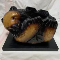 北海道 木彫り 熊 ボトルホルダー 年代物