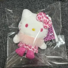 お顔厳選 キティ50周年 アニバーサリー アニマル ヒョウ柄 ピンク マスコット