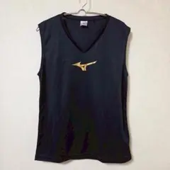 【ミズノ】スポーツウェア Vネック ノースリーブメッシュTシャツ ロゴ有 Lのサムネイル