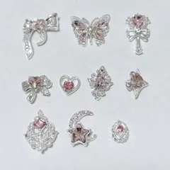 ネイルパーツ ストーン キラキラ 10種類セット ハート リボン