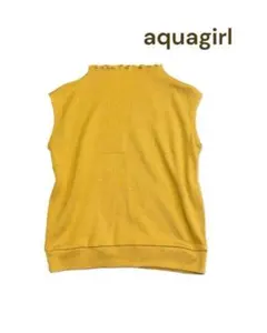 aquagirlボトルネック ハイネック オフィス サマーニット